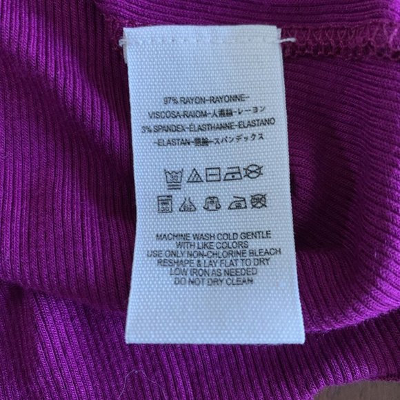 WE THE FREE People Purple Berry ON REWIND Ribbed Ruffle Long Sleeve Top Size xs - Picture 5 of 10